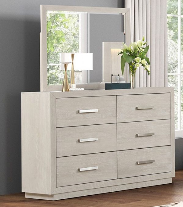 Furniture of America® Wellingborough 4-Piece Light Gray Queen Bedroom Set-2