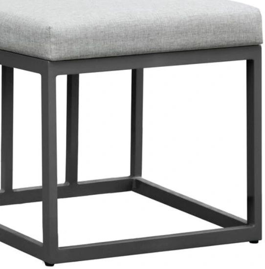 Intercon Navarro Gray/Mocha Fabric/Metal Outdoor Side Chair-2