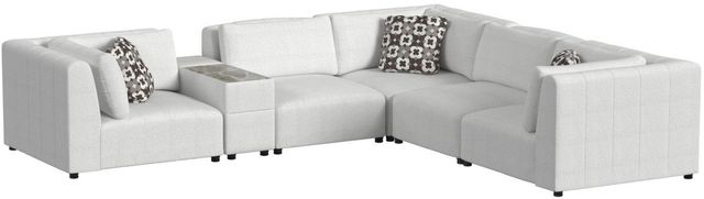 Elements International Zandara 6-Piece Beige Fabric Outdoor Sectional-0