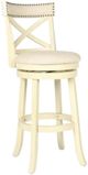 New Classic® Home Furnishings York White Swivel Bar Stool-0