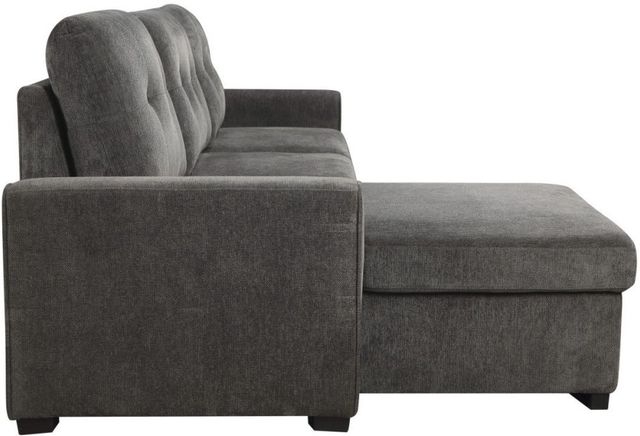 Mazin Furniture Carolina 2-Piece Dark Gray Reversible Pullout Sleeper Sectional and Storage Chaise-2