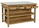 Dovetail Furniture Belding Medium Brown Natural Kitchen Island-3