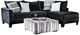 Furniture of America® Modbury 2-Piece Black Right-Arm Facing Sectional and Chaise-0