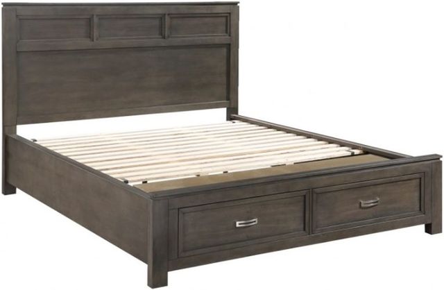 Winners Only® Harper Gray Queen Panel Storage Bed-2
