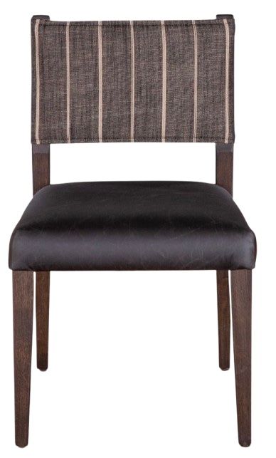 Home Trends & Design Grosvenor Maya Black Striped/Vintage Java Dining Chair-1