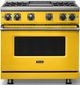 Viking® 7 Series 36" Daffodil Pro Style Liquid Propane Gas Range with Griddle-0