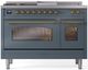 Ilve® Nostalgie II Series 48" Blue Grey Pro Style Dual Fuel Range-0