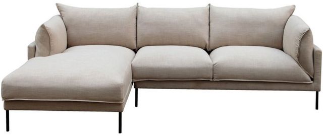 Moe's Home Collection Jamara 2-Piece Sandy Beige Left-Arm Facing Sectional and Chaise-1