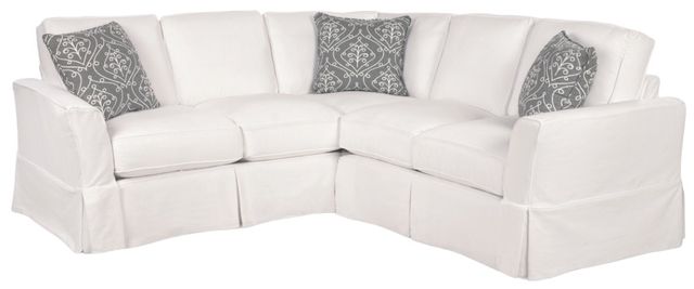 Four Seasons Customizable Devin 3-Piece Slipcovered Sectional-0