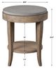 Uttermost® Deka Gray Side Table with Natural Brown Base-2