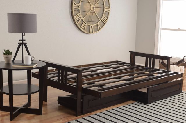 Kodiak Furniture Monterey Oregon Trail Java/Espresso Full Storage Futon with Mattress-2