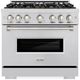ZLINE 36" 5.2 cu. ft. Gas Range with 6 Burner DuoPro™ Cooktop and Convection Gas Oven in Stainless Steel-0