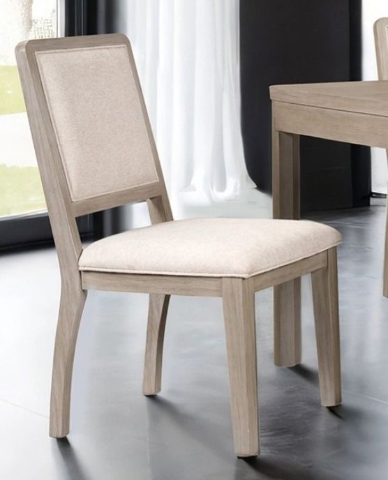 Furniture of America® Belize 2-Piece Gray Fog Side Chair-2