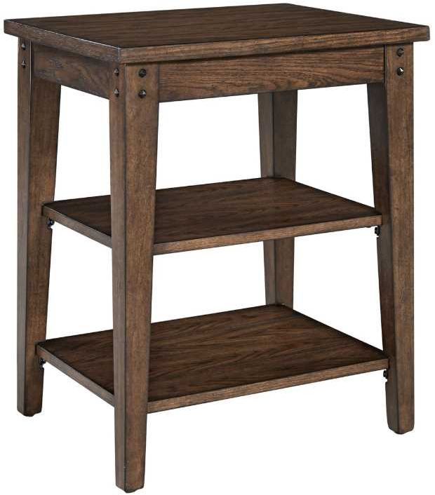 Liberty Furniture Lake House Rustic Brown Oak Tiered Table-0