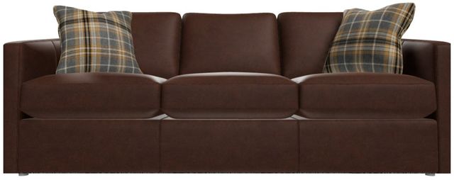 Craftmaster® Customizable CM Leather High Sloping Track Arm Sofa-4