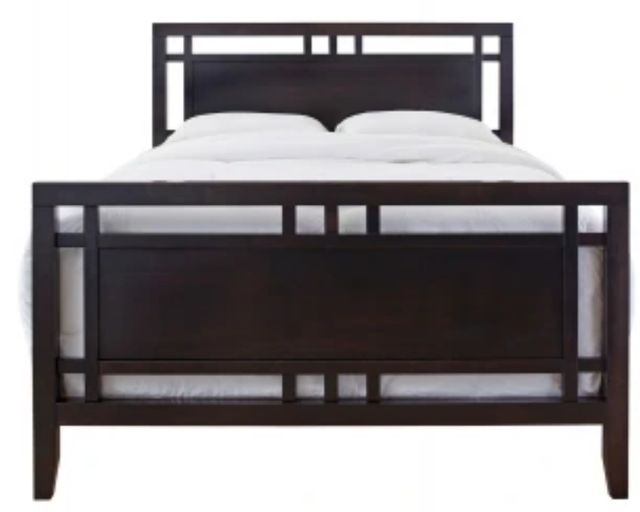 Mavin Customizable Atwood Queen Gridwork Bed with High Footboard-2
