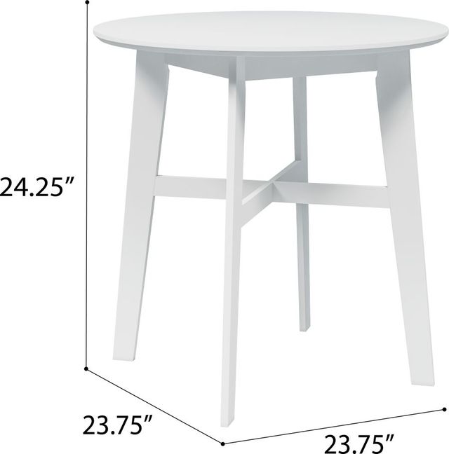 Emerald Home Midland White Side Table-2