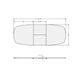 Amisco Customizable Boomerang Thermo Fused Laminate Extendable Table with Radius Corner Butterfly Leaf Tabletop-2