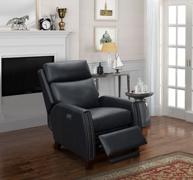 BarcaLounger® Anaheim Shoreham Blue Leather Power Recliner-3