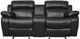 Homelegance® Marille Black Manual Double Glider Reclining Loveseat with Center Console-2