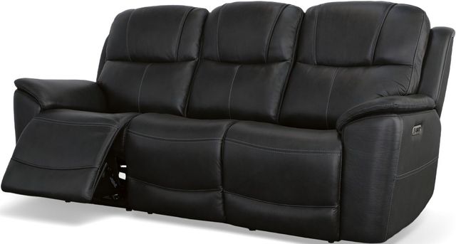 Flexsteel® Crew Raven Power Reclining Sofa with Power Headrests and Lumbar-2