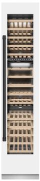 ZLINE Autograph Edition 18" 9.0 Cu. Ft. Triple Zone 68 Bottle Right Hinge Column Wine Cooler in White Matte with Matte Black Accents-0