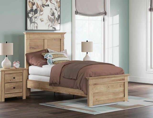 Signature Design by Ashley® Fenderport Tan Twin Panel Bed-1