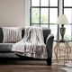Olliix by Madison Park Duke Grey Faux Fur Square Pillow-1