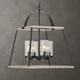 Uttermost® Edgecomb Faux Beechwood/Matte Black 4-Light Indoor-Outdoor Pendant-1