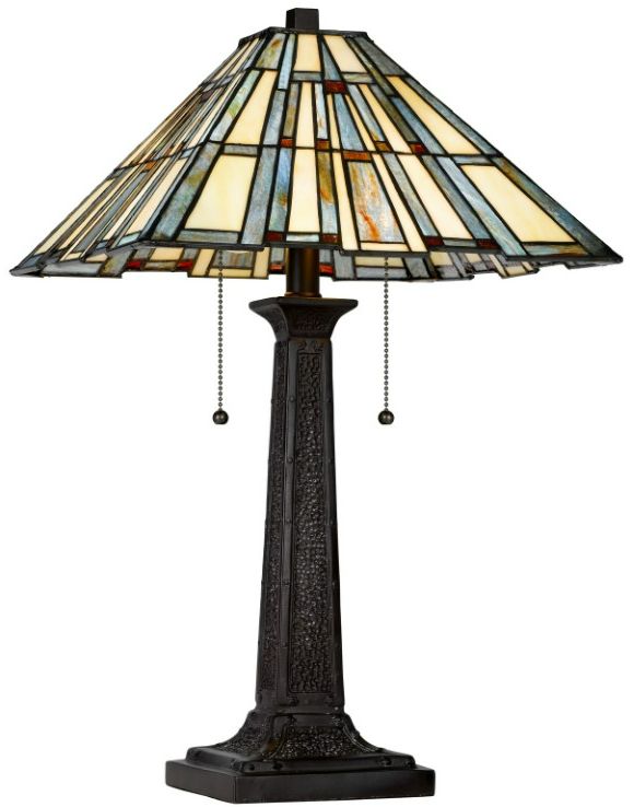 Cal® Lighting & Accessories Tiffany Dark Bronze Table Lamp-1