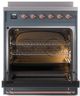 Ilve® Nostalgie II Series 30" Blue Grey Pro Style Induction Range-1