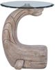 Powell® Wally The Whale Glass Top Side Table with Driftwood Base-4
