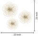 Classy Living 3D Wire Gold Flowers Metal Wall Decor-2