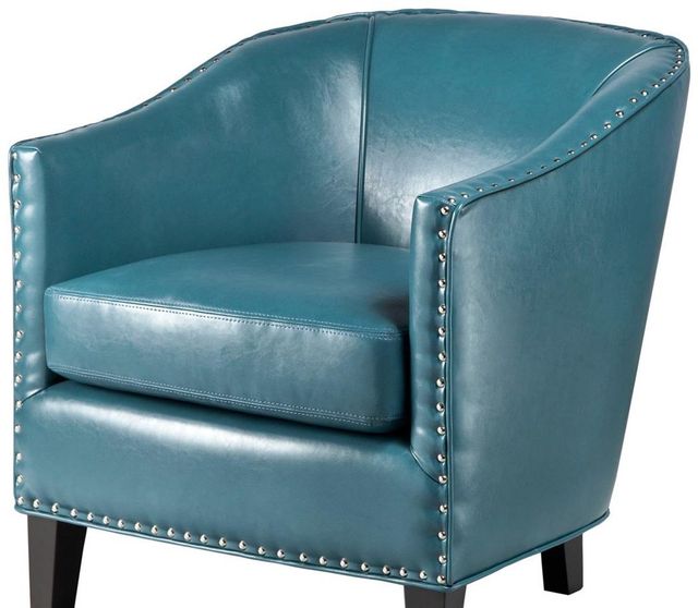 Olliix by Madison Park Blue Fremont Barrel Arm Chair-2