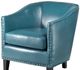 Olliix by Madison Park Blue Fremont Barrel Arm Chair-2