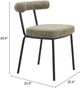 Zuo® Modern Kede 2-Piece Black/Green Tweed Dining Side Chair Set-4