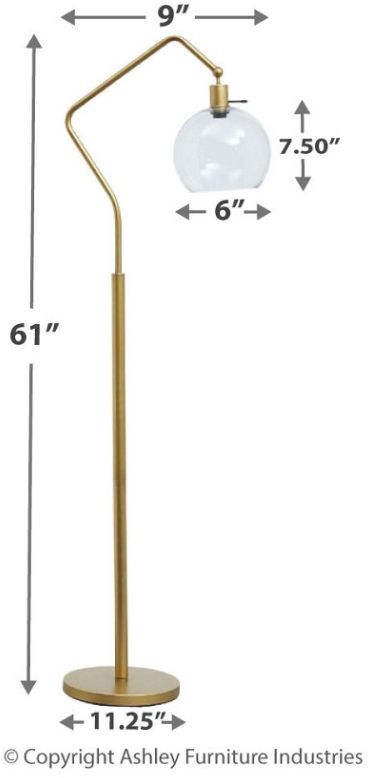 Signature Design by Ashley® Marilee Antique Brass Floor Lamp-1