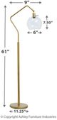 Signature Design by Ashley® Marilee Antique Brass Floor Lamp-1