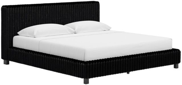 Signature Design by Ashley® Zuraleus Black King Upholstered Bed-1