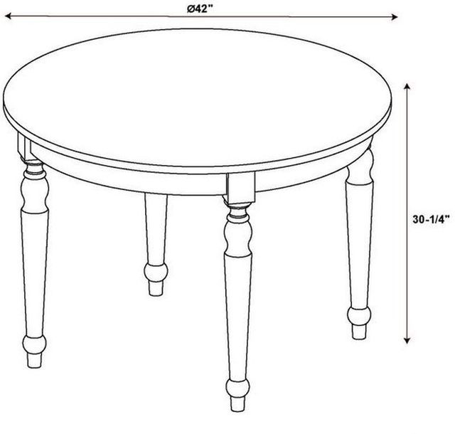 Linon Shiraz Light Natural Brown Dining Table-2