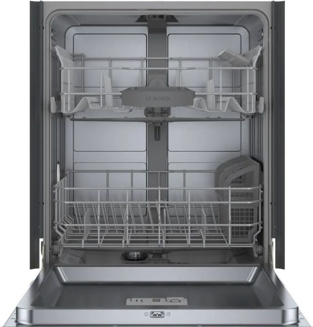 Bosch® 100 Series 24" White Front Control Built In Dishwasher-2