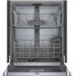 Bosch® 100 Series 24" White Front Control Built In Dishwasher-2