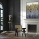 Sagebrook Home Wood Cane Back Black Single Seater Chair-4