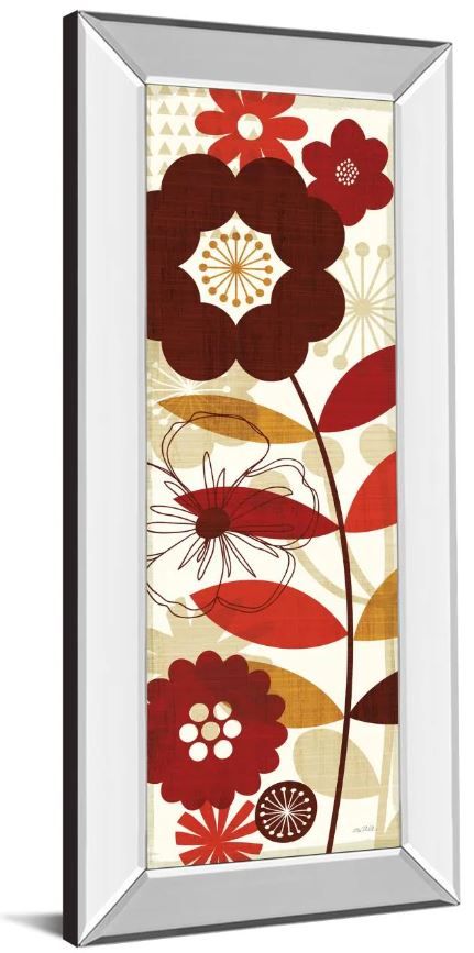 Classy Art Floral Pop Panel l by Mo Mullan Mirror Framed Wall Art-1