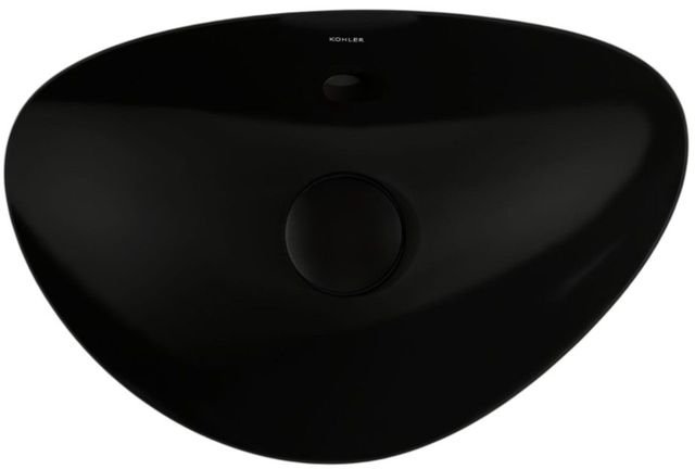 Kohler Veil™ Black 21" Oval Vessel Bathroom Sink-1