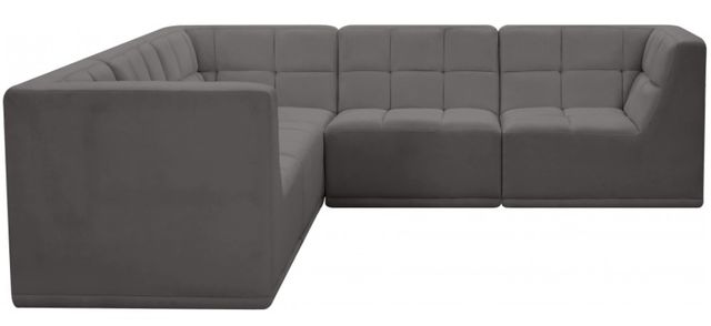 Meridian Furniture Relax 5-Piece Grey Modular Sectional Set-2
