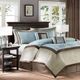 Olliix by Madison Park Genevieve 7 Piece Blue King Comforter Set-0