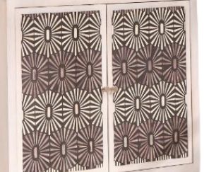 Jaipur Furniture Bone Inlay Charolette Washed White Cabinet-1