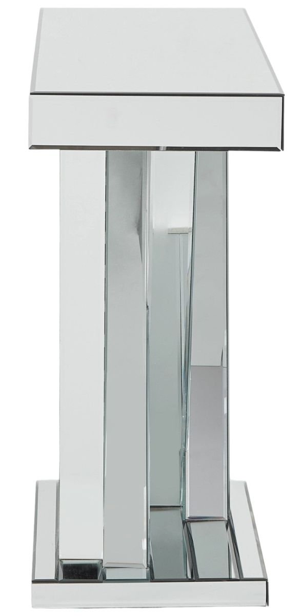 Signature Design by Ashley® Gillrock Mirror Glass Console Table with Silver Base-2