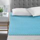 Olliix by Sleep Philosophy Blue All Season Reversible Hypoallergenic 1.5" Cooling Gel Memory Foam Queen Mattress Topper-2